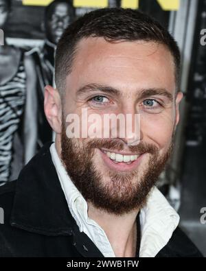 (FILE) Aaron Taylor-Johnson è l'ultimo attore a quanto riferito ha offerto una licenza per uccidere e succedere a Daniel Craig come il nuovo James Bond (007). HOLLYWOOD, LOS ANGELES, CALIFORNIA, USA - 14 NOVEMBRE: Aaron Taylor-Johnson arriva all'AFI FEST 2019 - Opening Night Gala - Premiere di "Queen and Slim" della Universal Pictures tenutasi al TCL Chinese Theatre IMAX il 14 novembre 2019 a Hollywood, Los Angeles, California, Stati Uniti. (Foto di Xavier Collin/Image Press Agency) Foto Stock