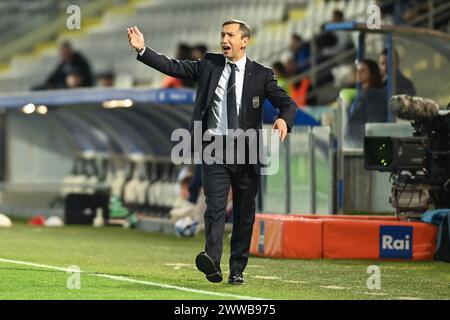 Cesena, Italia. 22 marzo 2024. Nunziata (Italia) in occasione DI EURO 2025 U21 - QUALIFICAZIONI - Italia contro Lettonia, Campionato europeo di calcio a Cesena, Italia, 22 marzo 2024 credito: Agenzia fotografica indipendente/Alamy Live News Foto Stock