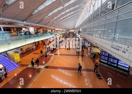 Tokyo, Giappone - 25 settembre 2023: Terminal 2 dell'aeroporto Haneda di Tokyo (HND) in Giappone. Foto Stock