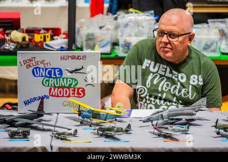 Londra, Regno Unito. 23 marzo 2024. Uncle Grumpy Models - London Toy Soldier and Historical Figures Show alla Haverstock School, Chalk Farm. Crediti: Guy Bell/Alamy Live News Foto Stock