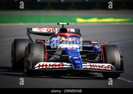 Melbourne, Victoria, Australia. 23 marzo 2024. MELBOURNE, AUSTRALIA - 23 MARZO: Yuki Tsunoda, giapponese, guida la Visa Cash App RB Formula One Team VCARB 01 durante le qualifiche del Gran Premio d'Australia 2024 all'Albert Park di Melbourne, Australia (Credit Image: © Chris Putnam/ZUMA Press Wire) SOLO PER USO EDITORIALE! Non per USO commerciale! Crediti: ZUMA Press, Inc./Alamy Live News Foto Stock