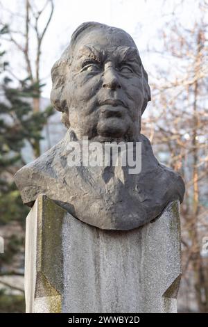 Monumento a Sebastian Kneipp, Linz, alta Austria, Austria Foto Stock