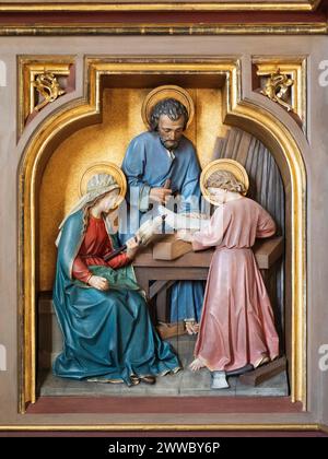 Sacra famiglia, Chiesa parrocchiale di Wels City, alta Austria, Austria Foto Stock