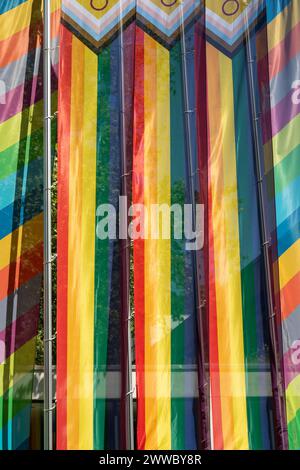 Bandiere arcobaleno Foto Stock
