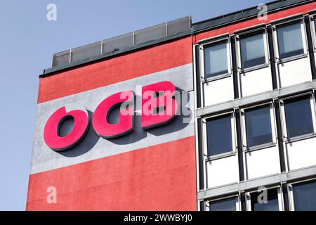 ÖGB Federazione sindacale austriaca, Innsbruck, Tirolo, Austria Foto Stock