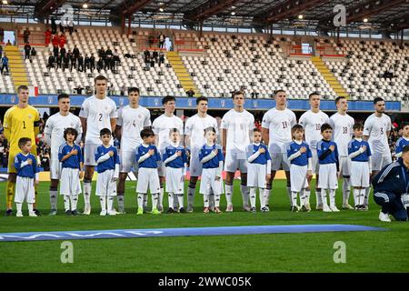 Cesena, Italia. 22 marzo 2024. Lettonia U21 durante EURO 2025 U21 - QUALIFICAZIONI - Italia contro Lettonia, Campionato europeo di calcio a Cesena, Italia, 22 marzo 2024 credito: Agenzia fotografica indipendente/Alamy Live News Foto Stock