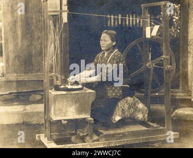 Creazione di Silk, Silk History, Reeling Silk Foto Stock