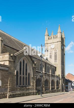 La chiesa metodista di Wesley elencata in Newgate Street, Bishop Auckland, Co.. Durham, Inghilterra, Regno Unito Foto Stock