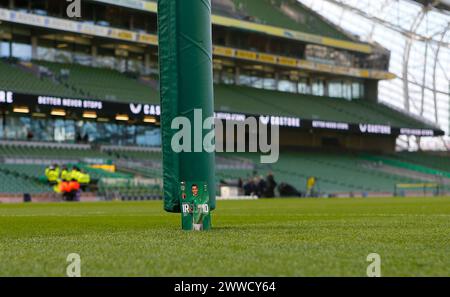 Aviva Stadium, Dublino, Irlanda. 23 marzo 2024. International Football Friendly, Repubblica d'Irlanda contro Belgio; programma partite per la partita di oggi credito: Action Plus Sports/Alamy Live News Foto Stock