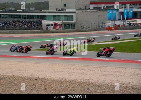 Portimao, Portogallo. 23 marzo 2024. PORTIMAO, PORTOGALLO - 23 MARZO: Durante il grande Premio Tissot de Portugal, classe MotoGP, Sprint Race all'autodromo Internacional do Algarve il 23 marzo 2024 a Portimao, Portogallo. (Foto di Henk Seppen/Orange Pictures) credito: Orange Pics BV/Alamy Live News Foto Stock