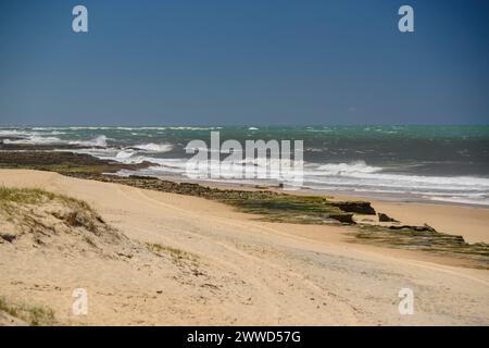 Spiaggia barra do Cunhaú, Canguaretama, vicino a Natal e Pipa Beach, Rio grande do Norte, Brasile, il 31 e 3 marzo 2013. Foto Stock