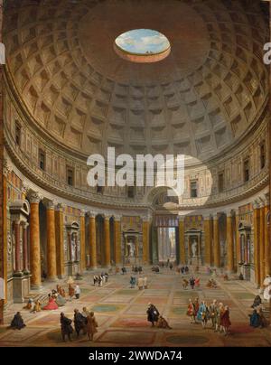 Interno del Pantheon, Roma. Giovanni Paolo panini. 1747. Foto Stock