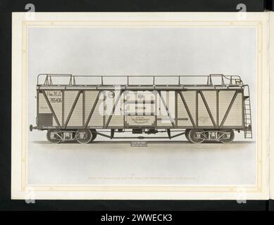 Nel 1916, la Eastern Car Company Limited della nuova Scozia costruì un box car con telaio in acciaio da quaranta tonnellate per la Imperial Russian State Railway, progettata per il trasporto di merci. Foto Stock