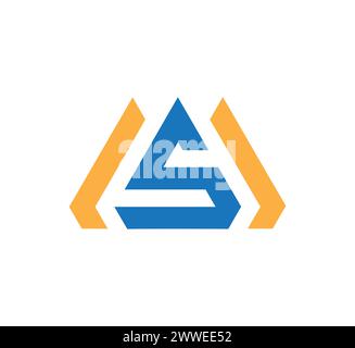 COME logo lettera e logo lettera MS Illustrazione Vettoriale