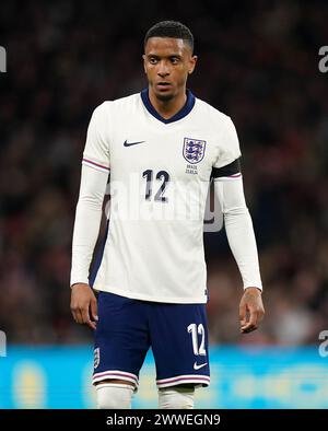 L'inglese Ezri Konsa durante l'amichevole internazionale allo stadio di Wembley, Londra. Data foto: Sabato 23 marzo 2024. Foto Stock