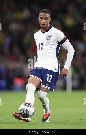 Londra, Regno Unito. 23 marzo 2024. L'attaccante inglese Ezri Konsa (Aston Villa) durante l'amichevole Inghilterra contro Brasile International allo stadio di Wembley, Londra, Inghilterra, Regno Unito il 23 marzo 2024 Credit: Every Second Media/Alamy Live News Foto Stock