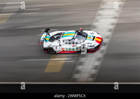 Scarperia, Firenze, Italia. 23 marzo 2024. 8 Ferrari 296 GT del team Boem by Kessel Racing durante la 12 ore di Hankook sul circuito del Mugello (Credit Image: © Luca Martini/ZUMA Press Wire) SOLO USO EDITORIALE! Non per USO commerciale! Foto Stock