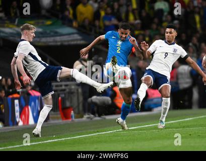 Londra, Regno Unito. 23 marzo 2024. Londra-Inghilterra, 23 marzo 2024 - Danilo del Brasile durante l'amichevole internazionale di calcio tra Inghilterra e Brasile allo stadio Wembley di Londra, Inghilterra. (Andre Ricardo/SPP) credito: SPP Sport Press Photo. /Alamy Live News Foto Stock