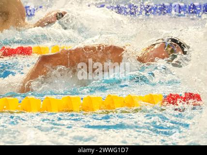 Saint Germain EN Laye, Francia. 23 marzo 2024. © Laurent Lairys/MAXPPP - CORREIA Breno del Brasile finale 200 M Freestyle durante il Giant Open 2024, evento di nuoto il 23 marzo 2024 presso le DÃ´me a Saint-Germain-en-Laye, Francia - foto Laurent Lairys/MAXPPP credito: MAXPPP/Alamy Live News Foto Stock