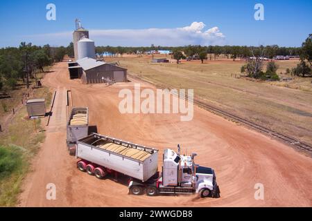 Il GMS GrainCorp Depot sul Darling Downs Queensland Australia Foto Stock