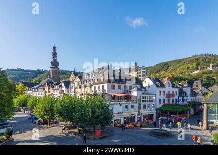 Cochem: Città vecchia, chiesa St Martin a Mosel, Rheinland-Pfalz, Renania-Palatinato, Germania Foto Stock