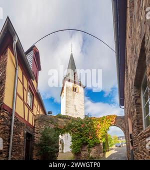 Bruttig-Fankel: church Mariä Himmelfahrt in Fankel a Mosel, Rheinland-Pfalz, Renania-Palatinato, Germania Foto Stock