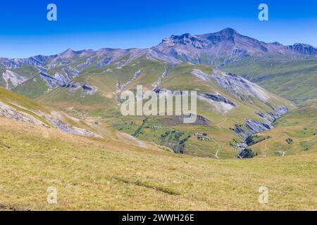 Plateau d'Emparis, Parc National des Ecrins, le Chazelet, Francia Foto Stock