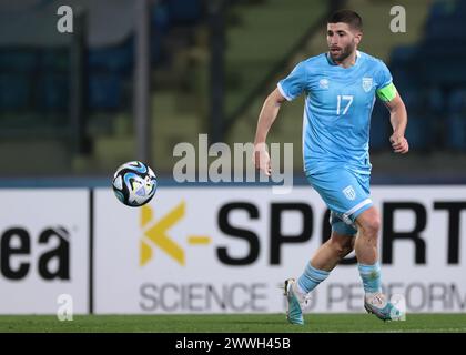 Serravalle, Italia. 20 marzo 2024. Alessandro Golinucci di San Marino durante l'amichevole internazionale allo Stadio San Marino di Serravalle. Il credito per immagini dovrebbe essere: Jonathan Moscrop/Sportimage Credit: Sportimage Ltd/Alamy Live News Foto Stock