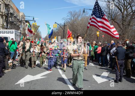 49esima parata annuale del giorno di San Patrizio nel 2024 a Park Slope Brooklyn, New York. Foto Stock