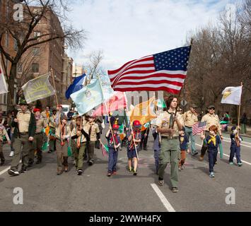 49esima parata annuale del giorno di San Patrizio nel 2024 a Park Slope Brooklyn, New York. Foto Stock