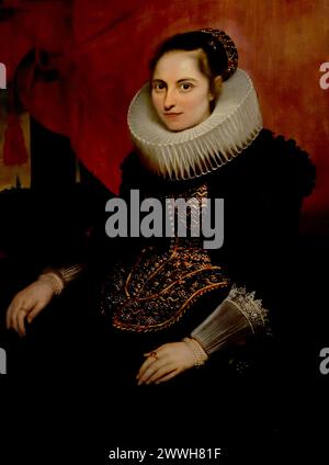 Maria van Ghinderdeuren di Cornelis de Vos 1625 Museum Mayer van den Bergh, Anversa, Belgio, Belgio. Foto Stock