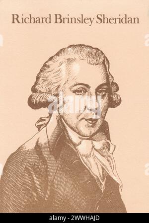 Richard Brinsley Sheridan 1751 - 1816. Foto Stock