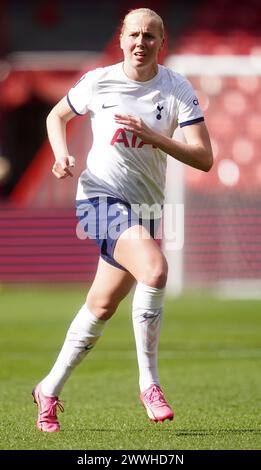 Eveliina Summanen del Tottenham Hotspur durante il Barclays Women's Super League Match ad Ashton Gate, Bristol. Data foto: Domenica 24 marzo 2024. Foto Stock