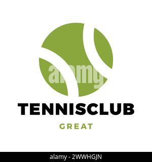 Modello di disegno con logo icona tennis Club Illustrazione Vettoriale