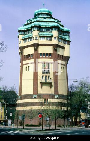 1909 Torre d'acqua Art Nouveau nel 1982, Mönchengladbach, Renania settentrionale-Vestfalia, Germania Foto Stock