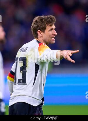 Thomas Müller, Mueller, DFB 13 nella partita amichevole FRANCIA - GERMANIA 0-2 FRANKREICH - DEUTSCHLAND 0-2 in preparazione ai Campionati europei 2024 il 23 marzo 2024 a Lione, Francia. © Peter Schatz / Alamy Live News Foto Stock