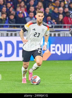 Robert Andrich, DFB 23 nella partita amichevole FRANCIA - GERMANIA 0-2 FRANKREICH - DEUTSCHLAND 0-2 in preparazione ai Campionati europei 2024 il 23 marzo 2024 a Lione, Francia. © Peter Schatz / Alamy Live News Foto Stock