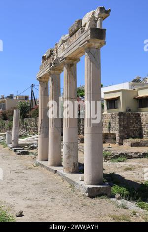 Rovine dell'antica palestra a Kos, Grecia Foto Stock