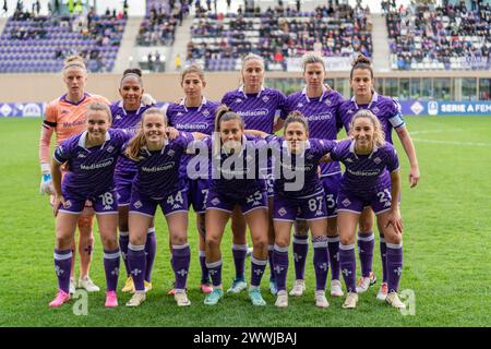 Firenze, Italia. 24 marzo 2024. Firenze, Italia, 24 marzo 2024: Squadra Fiorentina durante la partita di serie A femminile tra Fiorentina e Inter al Parco Viola di Firenze, Italia. (Sara Esposito/SPP) credito: SPP Sport Press Photo. /Alamy Live News Foto Stock