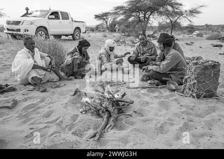 Mauritania, periferia di Chinguetti, vita quotidiana Foto Stock