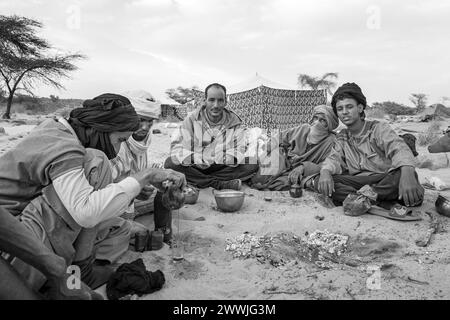 Mauritania, periferia di Chinguetti, vita quotidiana Foto Stock