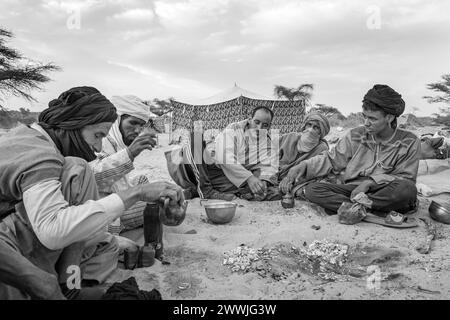 Mauritania, periferia di Chinguetti, vita quotidiana Foto Stock