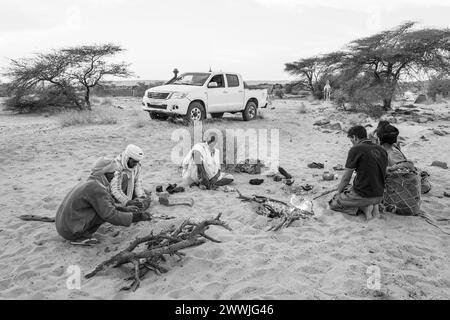 Mauritania, periferia di Chinguetti, vita quotidiana Foto Stock