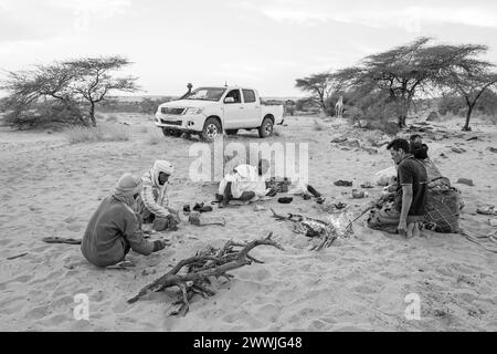 Mauritania, periferia di Chinguetti, vita quotidiana Foto Stock