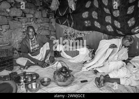 Mauritania, M'Haireth, vita quotidiana Foto Stock