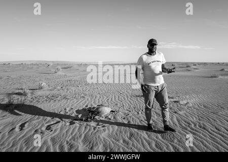 Mauritania, dintorni di Chami, tradizionale rituale di macellazione di capre Foto Stock