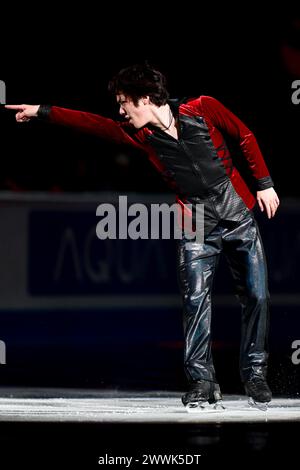 Montreal, Canada. 24 marzo 2024. Shoma uno (JPN), durante l'Exhibition Gala, ai Campionati mondiali di pattinaggio di figura dell'ISU 2024, al Centre Bell, il 24 marzo 2024 a Montreal, Canada. Crediti: Raniero Corbelletti/AFLO/Alamy Live News crediti: Aflo Co.. Ltd./Alamy Live News Foto Stock