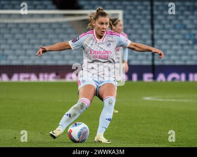 Birmingham, Regno Unito. 24 marzo 2024. Birmingham, Inghilterra, 24 marzo 2024: Victoria Pelova (21 Arsenal) sul pallone durante la partita Barclays fa Womens Super League tra Aston Villa e Arsenal al al Villa Park di Birmingham, Inghilterra (Natalie Mincher/SPP) credito: SPP Sport Press Photo. /Alamy Live News Foto Stock