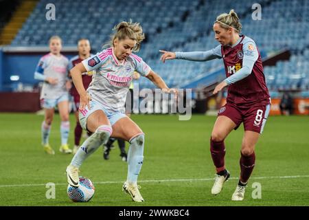 Birmingham, Regno Unito. 24 marzo 2024. Birmingham, Inghilterra, 24 marzo 2024: Victoria Pelova (21 Arsenal) sul pallone durante la partita Barclays fa Womens Super League tra Aston Villa e Arsenal al al Villa Park di Birmingham, Inghilterra (Natalie Mincher/SPP) credito: SPP Sport Press Photo. /Alamy Live News Foto Stock