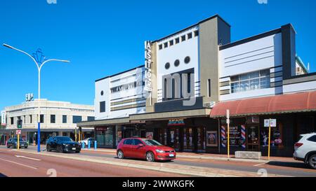 L'edificio dell'Astor Theatre in Beaufort Street, all'angolo con Walcott Street, nel sobborgo cittadino di Mount Lawley, Perth, Australia Occidentale. Foto Stock